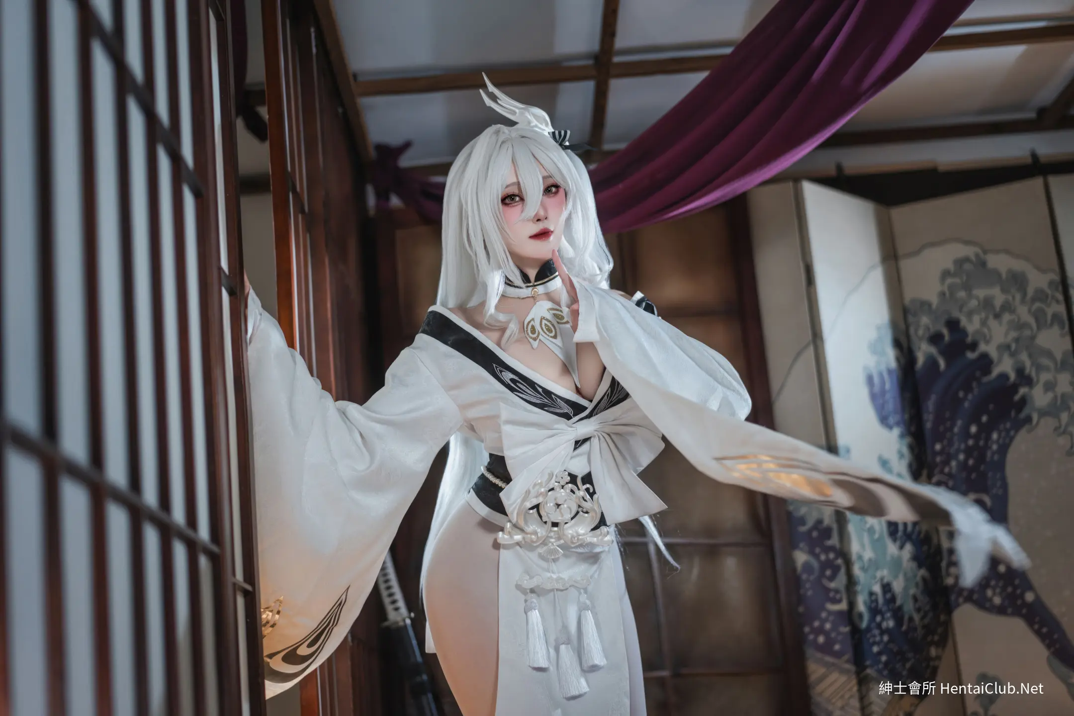Natsuko Natsuko Blue Blue Line White Japanese Clothes - 81