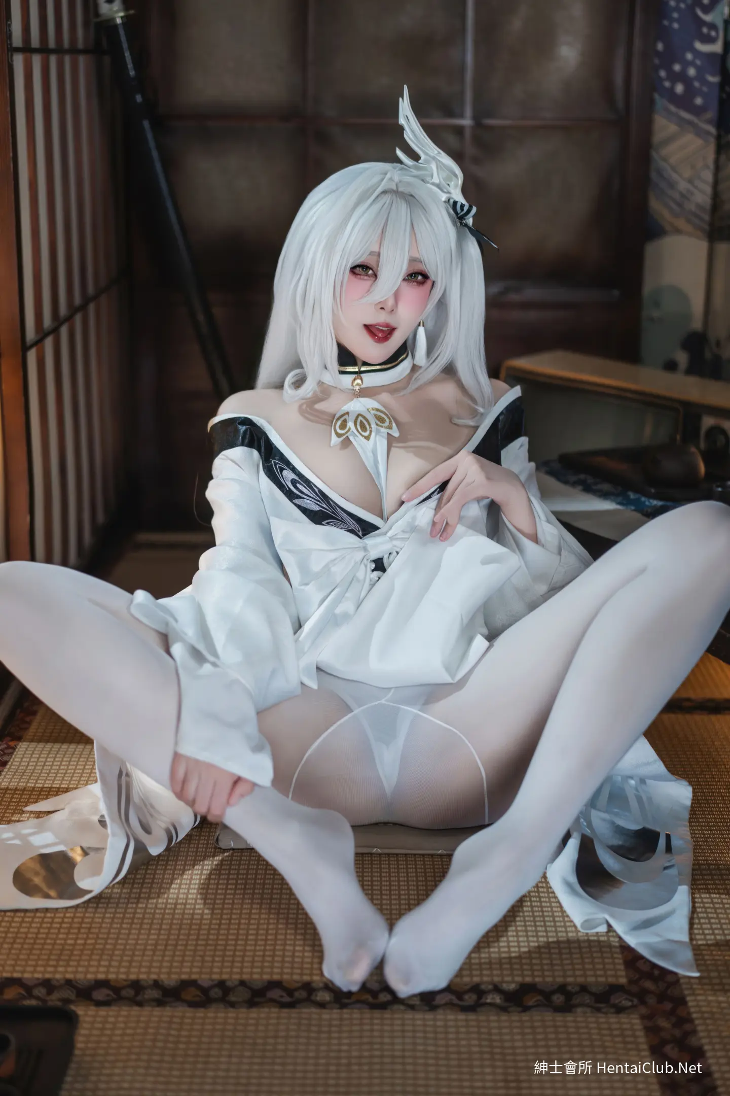 Natsuko Natsuko Blue Blue Line White Japanese Clothes - 28