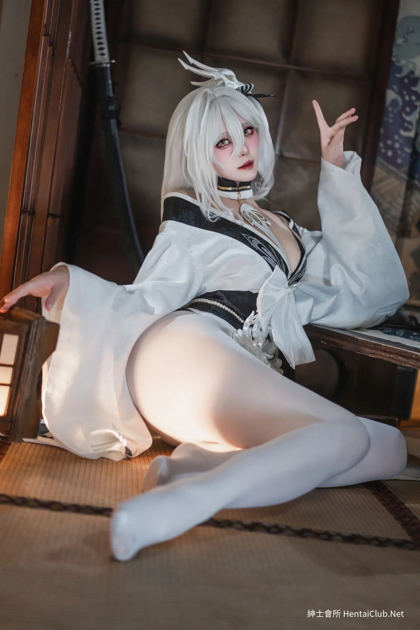 Natsuko Natsuko Blue Blue Line White Japanese Clothes - 42