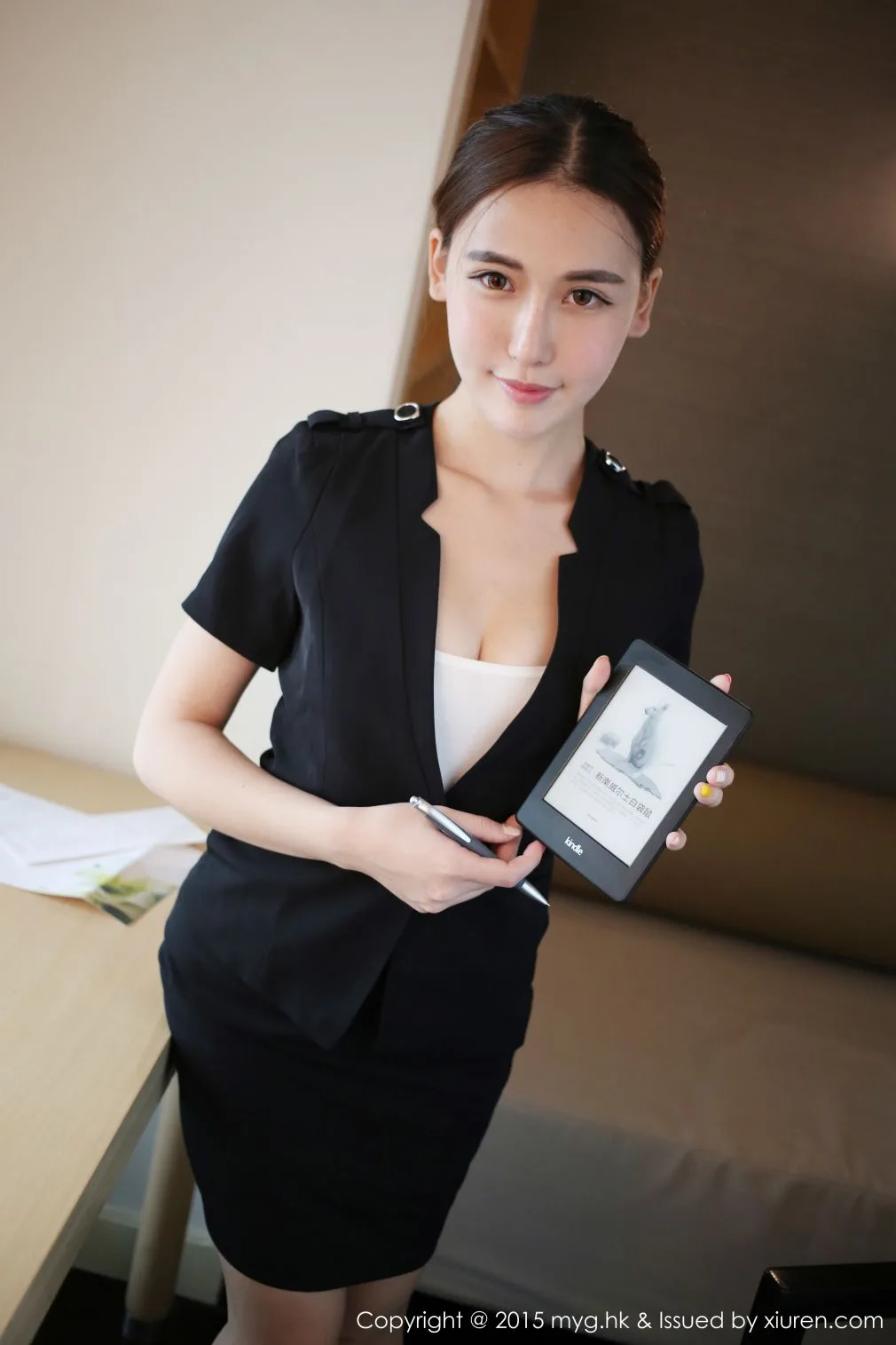 [Bộ sưu tập ảnh người đẹp MyGirl] Tập 161 Xiong Ya BOBO - Sự quyến rũ của bộ đồng phục vest đen - 32