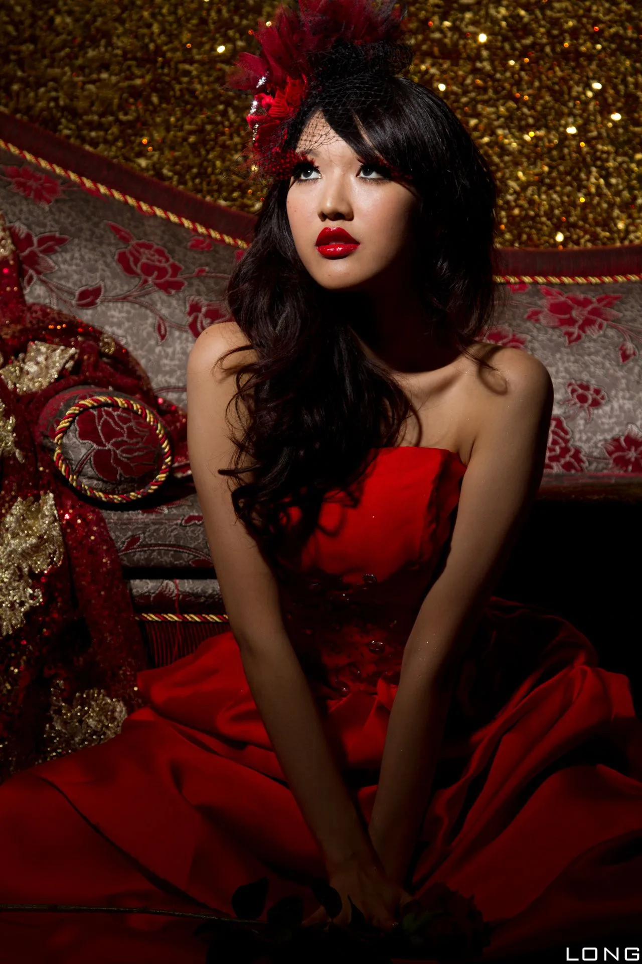 [Phiên bản đặc biệt BEAUTYLEG] Buổi chụp ảnh tại studio: Jill Yu Fuyu - Bộ ảnh cưới màu đỏ - 16