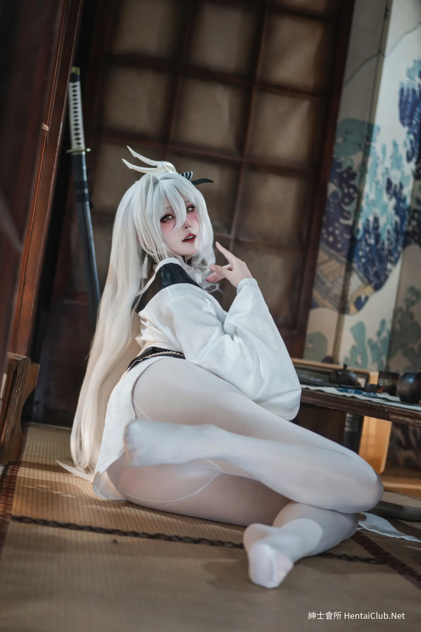 Natsuko Natsuko Blue Blue Line White Japanese Clothes - 23