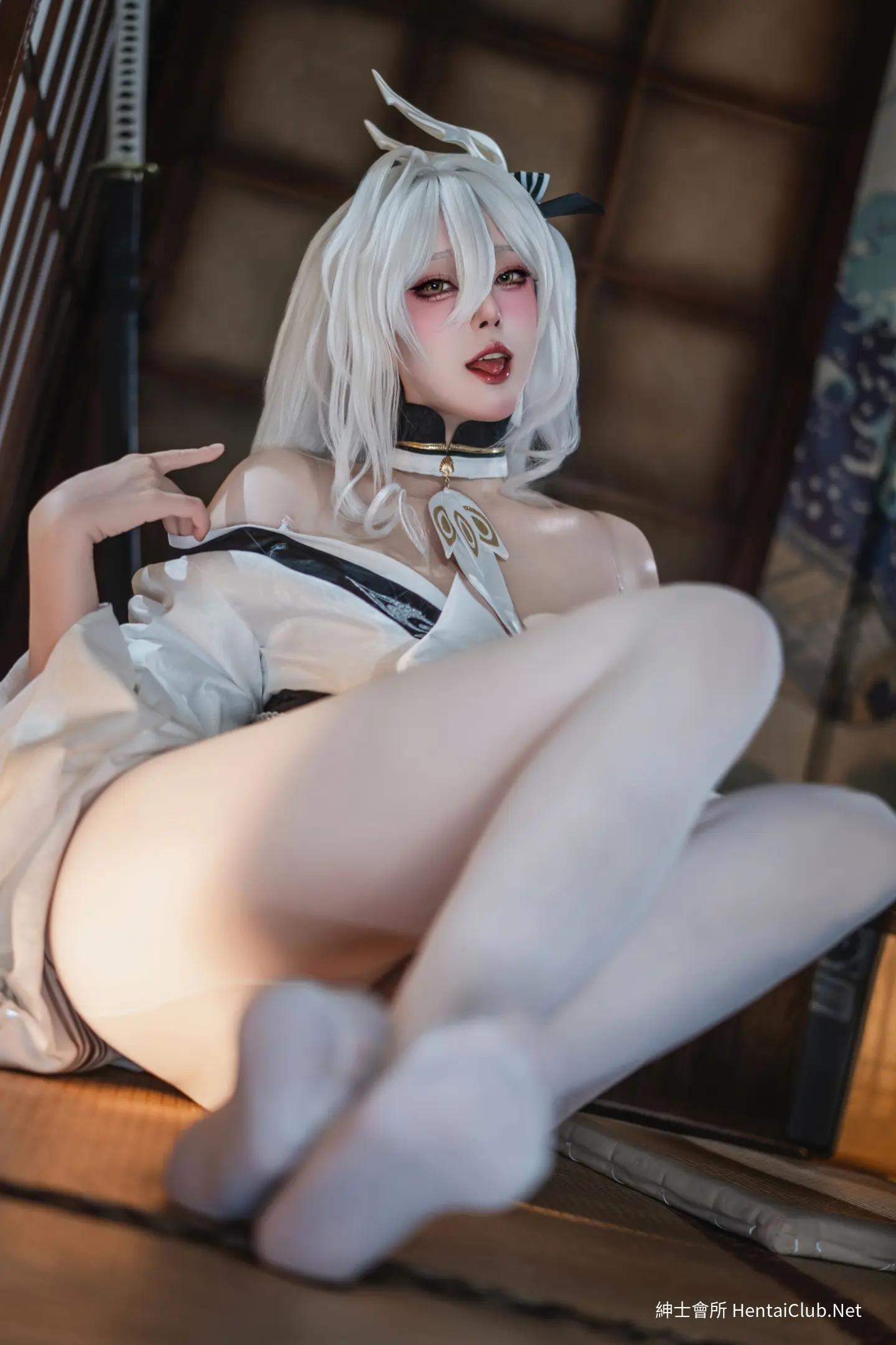 Natsuko Natsuko Blue Blue Line White Japanese Clothes - 11