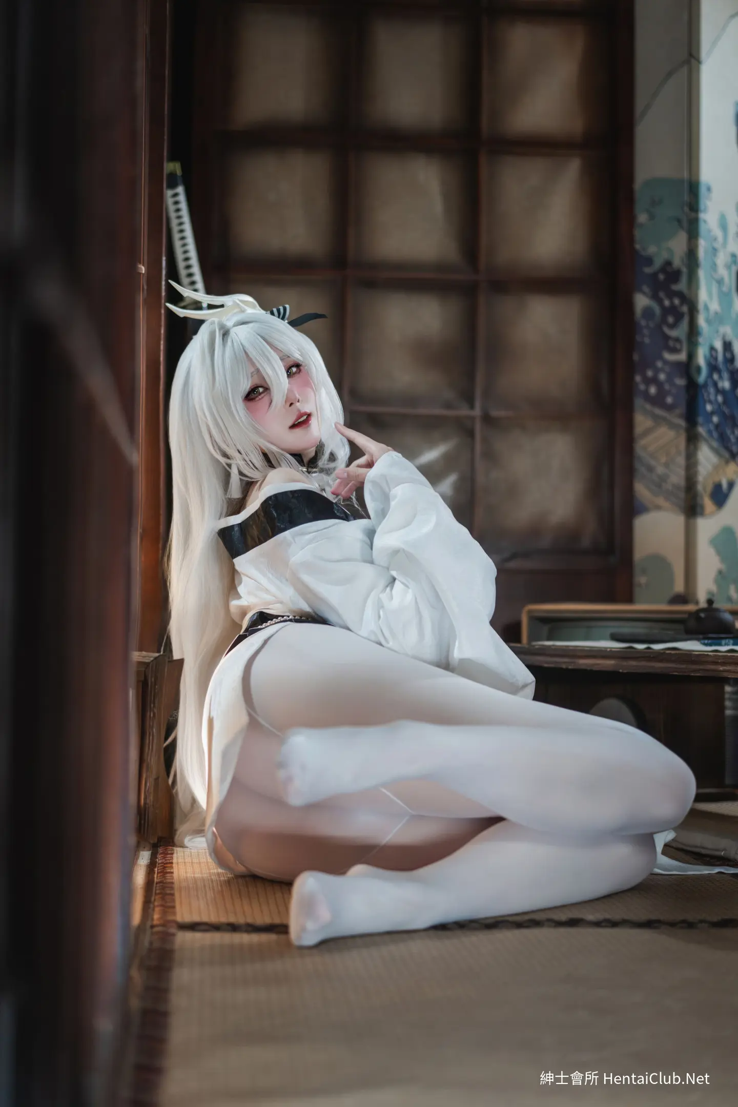 Natsuko Natsuko Blue Blue Line White Japanese Clothes - 36