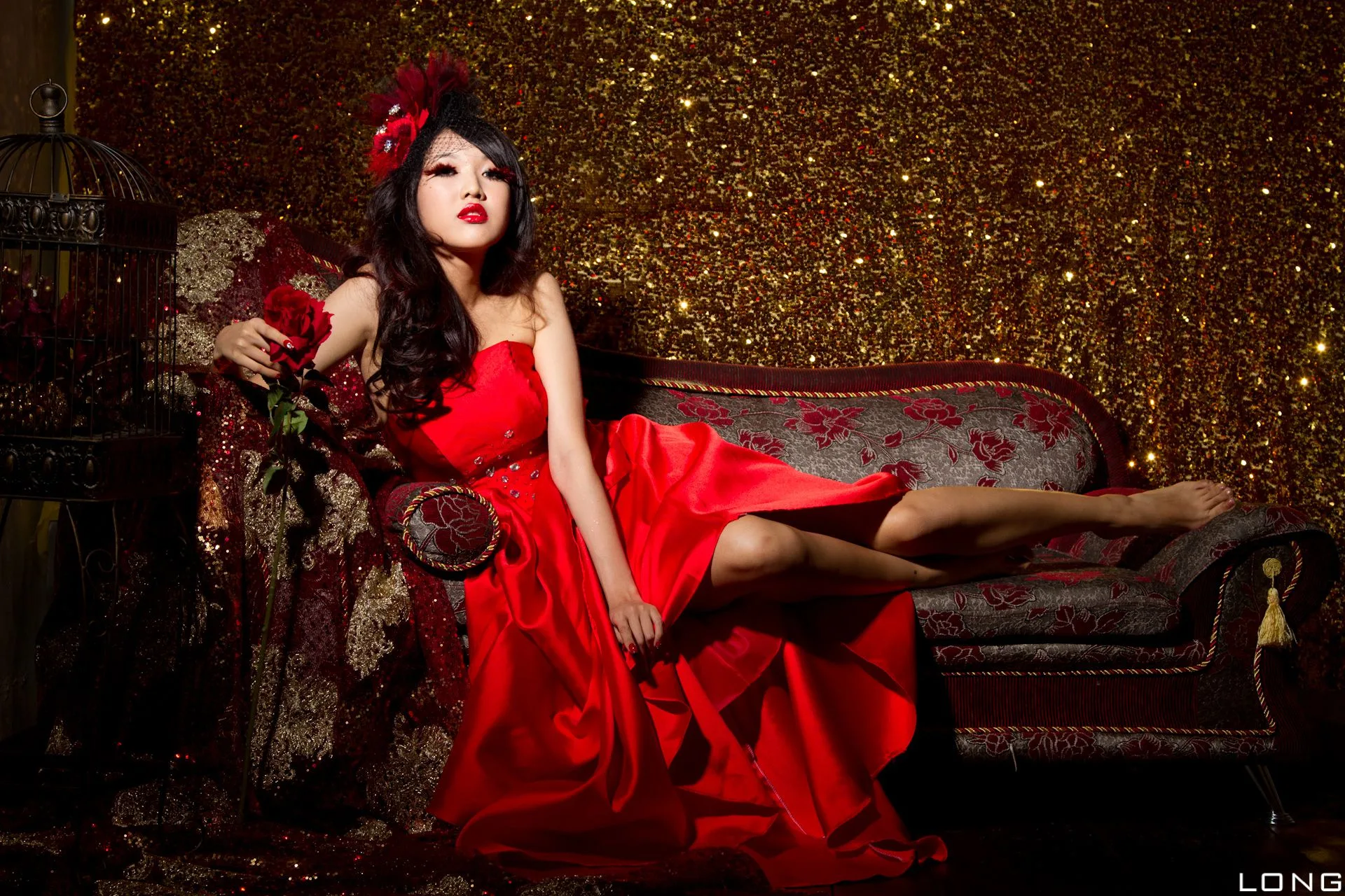 [Phiên bản đặc biệt BEAUTYLEG] Buổi chụp ảnh tại studio: Jill Yu Fuyu - Bộ ảnh cưới màu đỏ - 15