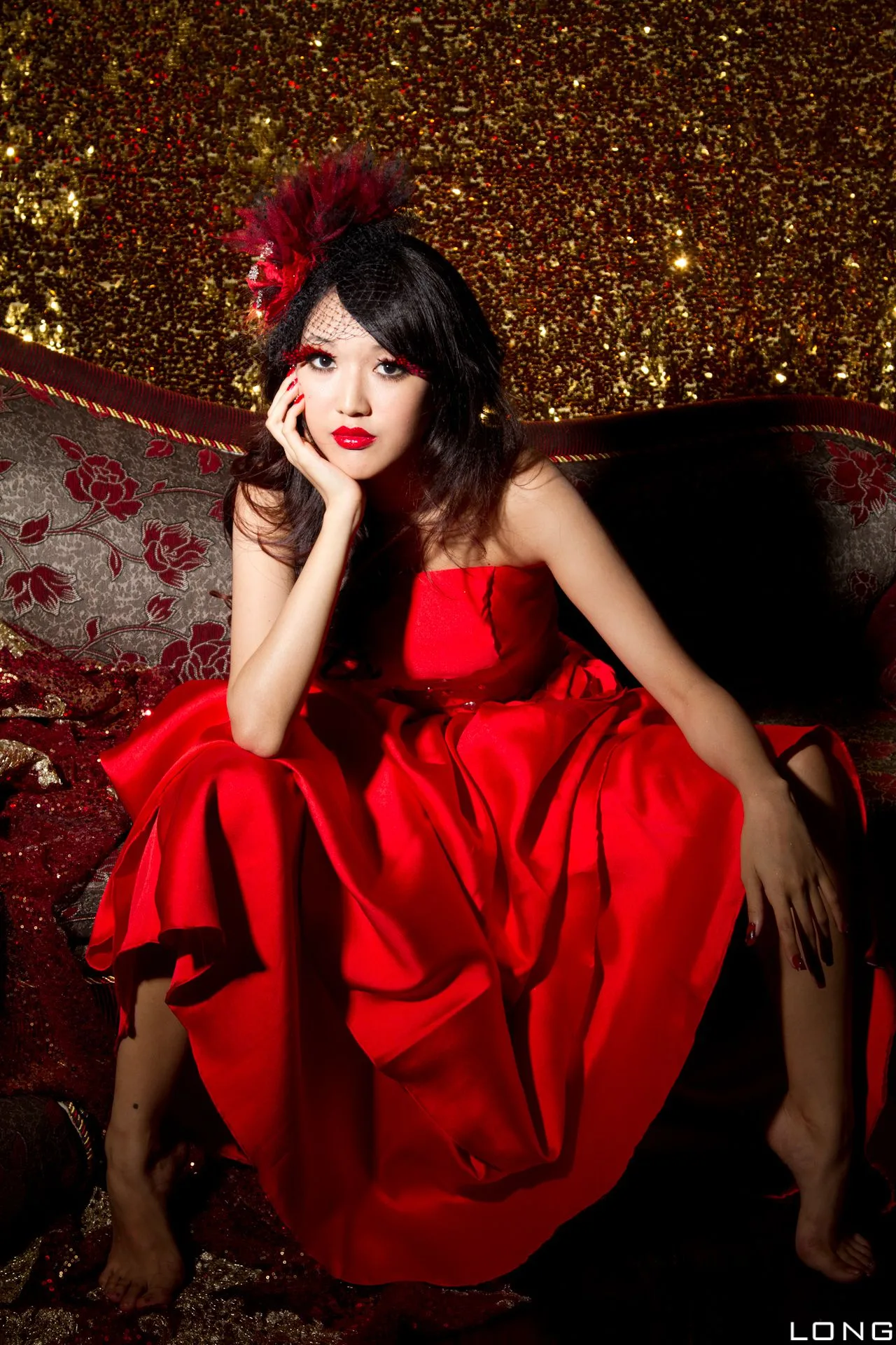 [Phiên bản đặc biệt BEAUTYLEG] Buổi chụp ảnh tại studio: Jill Yu Fuyu - Bộ ảnh cưới màu đỏ - 40