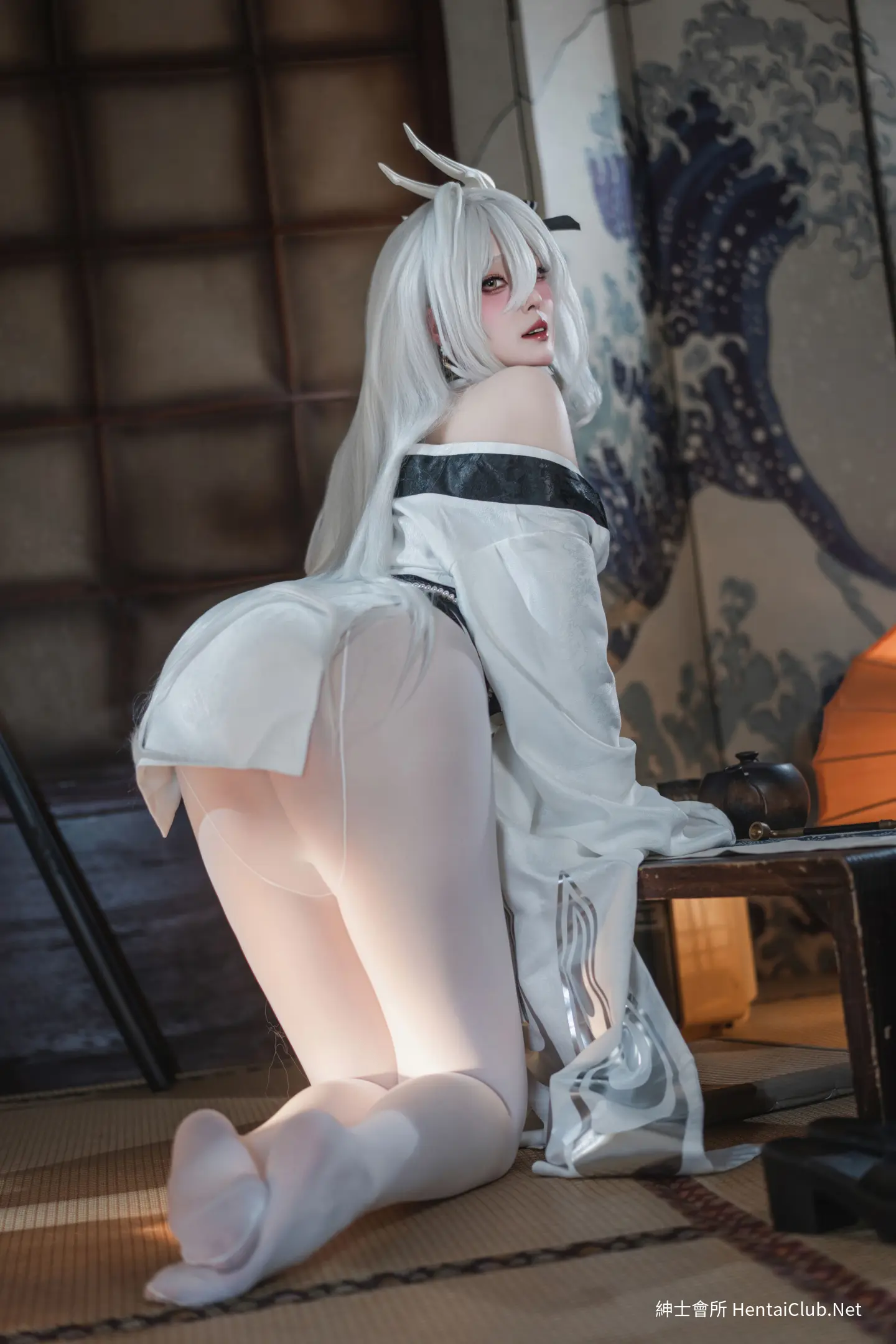 Natsuko Natsuko Blue Blue Line White Japanese Clothes - 47