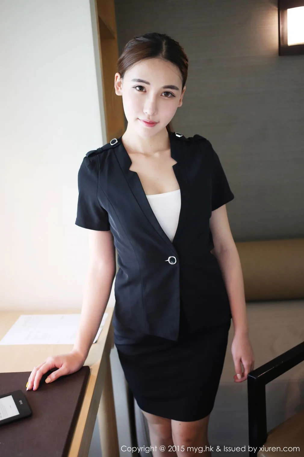 [Bộ sưu tập ảnh người đẹp MyGirl] Tập 161 Xiong Ya BOBO - Sự quyến rũ của bộ đồng phục vest đen - 26