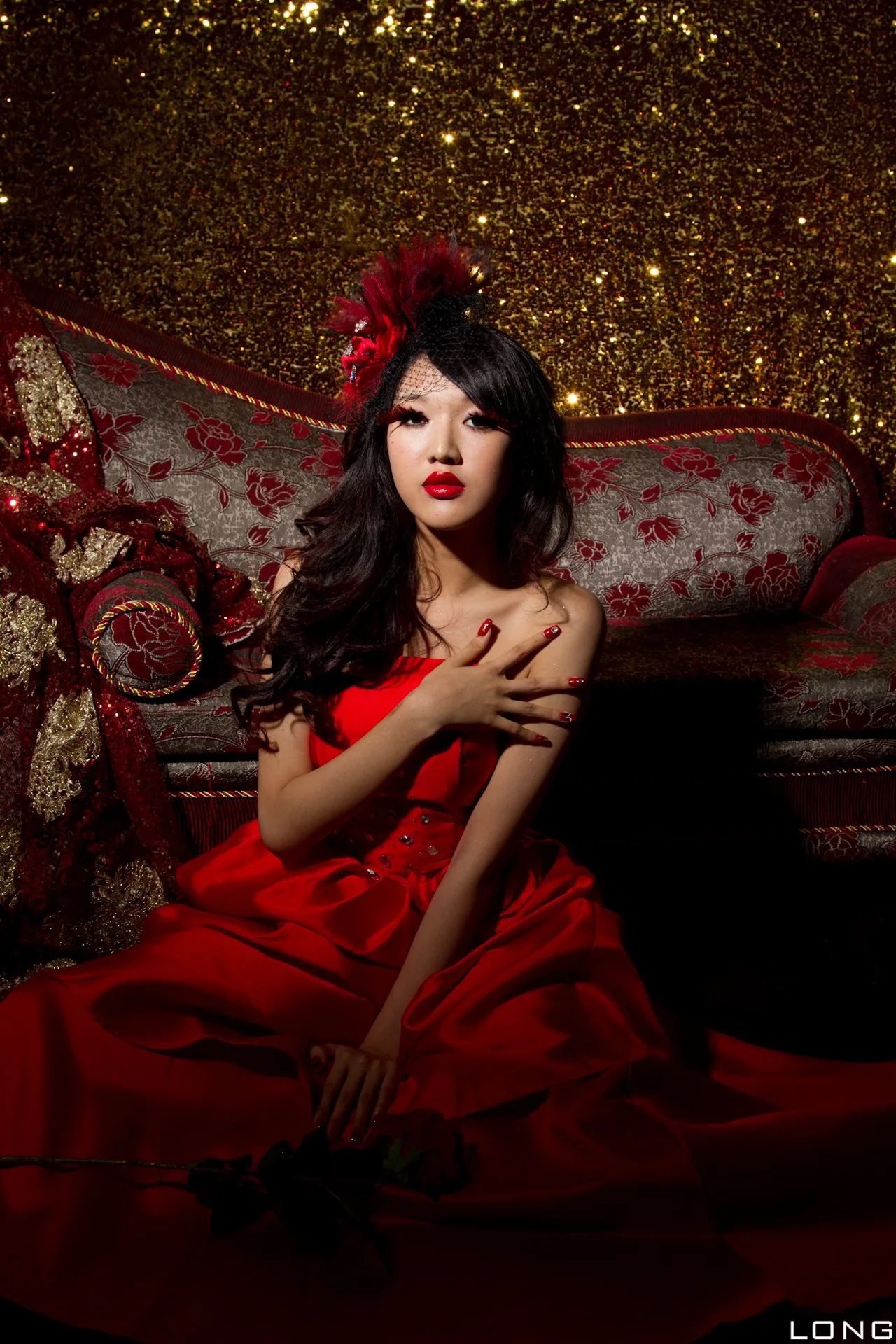 [Phiên bản đặc biệt BEAUTYLEG] Buổi chụp ảnh tại studio: Jill Yu Fuyu - Bộ ảnh cưới màu đỏ - 35