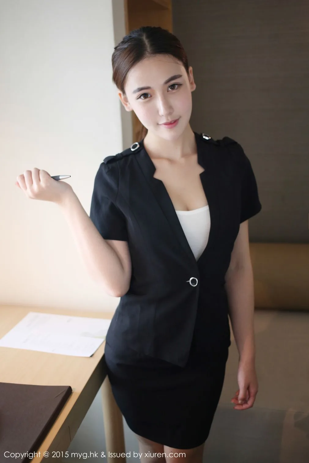 [Bộ sưu tập ảnh người đẹp MyGirl] Tập 161 Xiong Ya BOBO - Sự quyến rũ của bộ đồng phục vest đen - 25