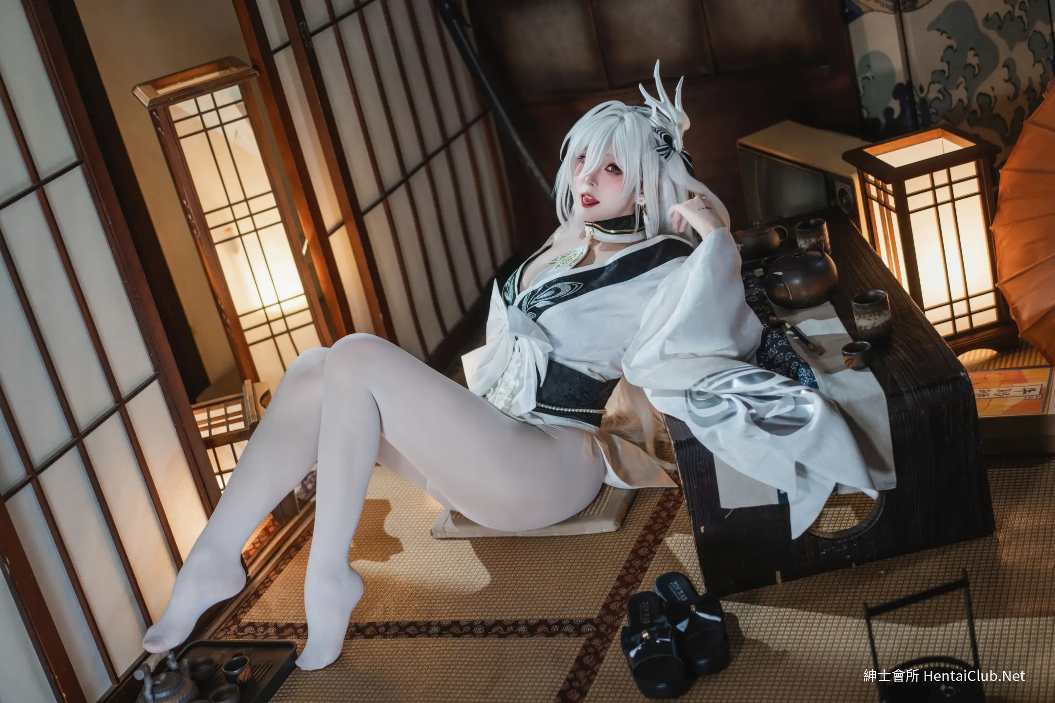 Natsuko Natsuko Blue Blue Line White Japanese Clothes - 24