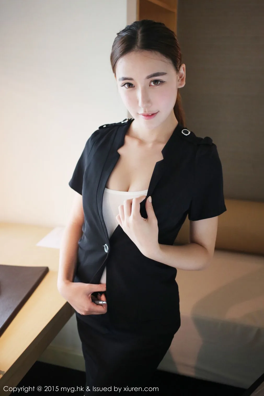 [Bộ sưu tập ảnh người đẹp MyGirl] Tập 161 Xiong Ya BOBO - Sự quyến rũ của bộ đồng phục vest đen - 6
