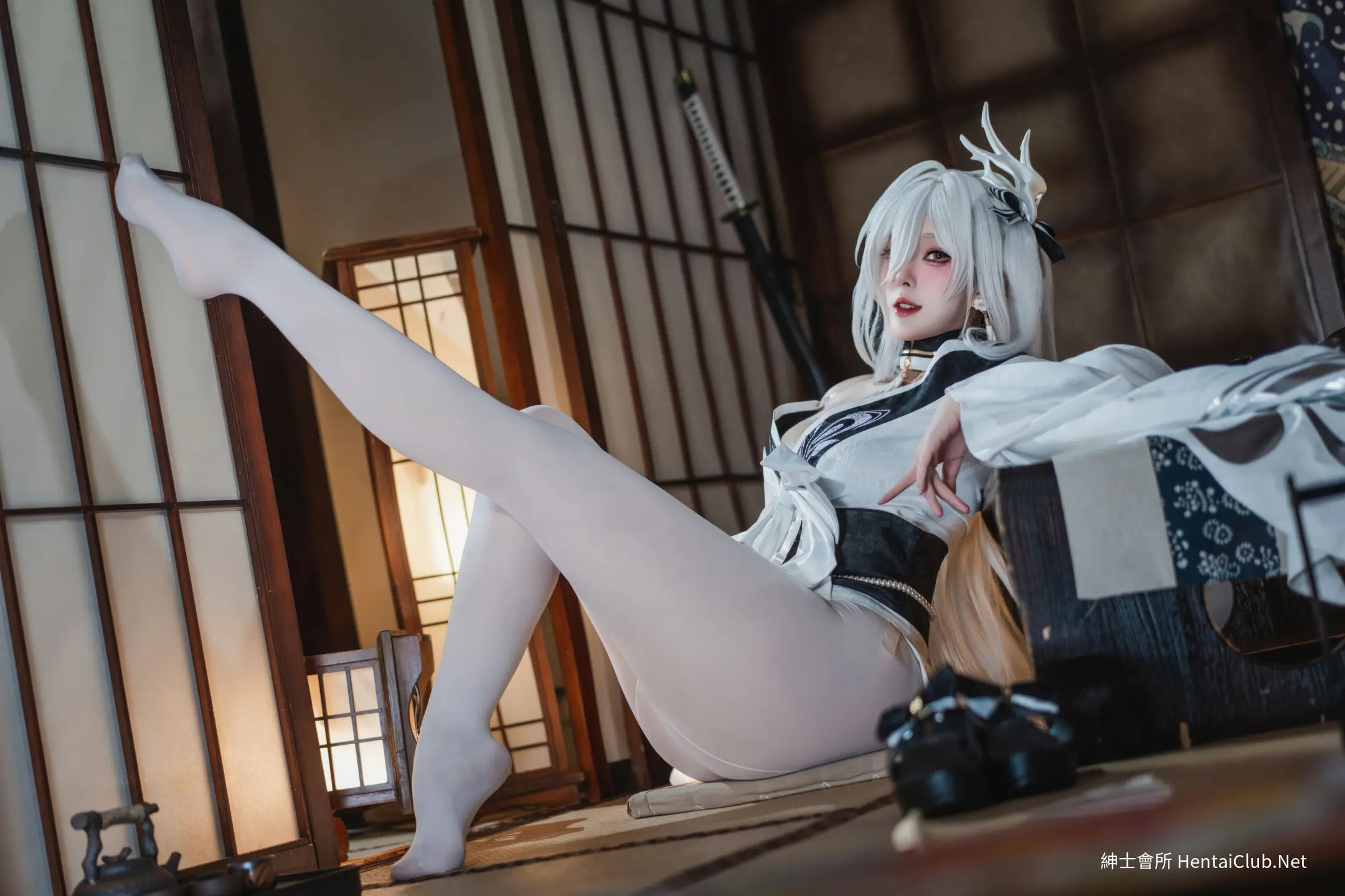 Natsuko Natsuko Blue Blue Line White Japanese Clothes - 19