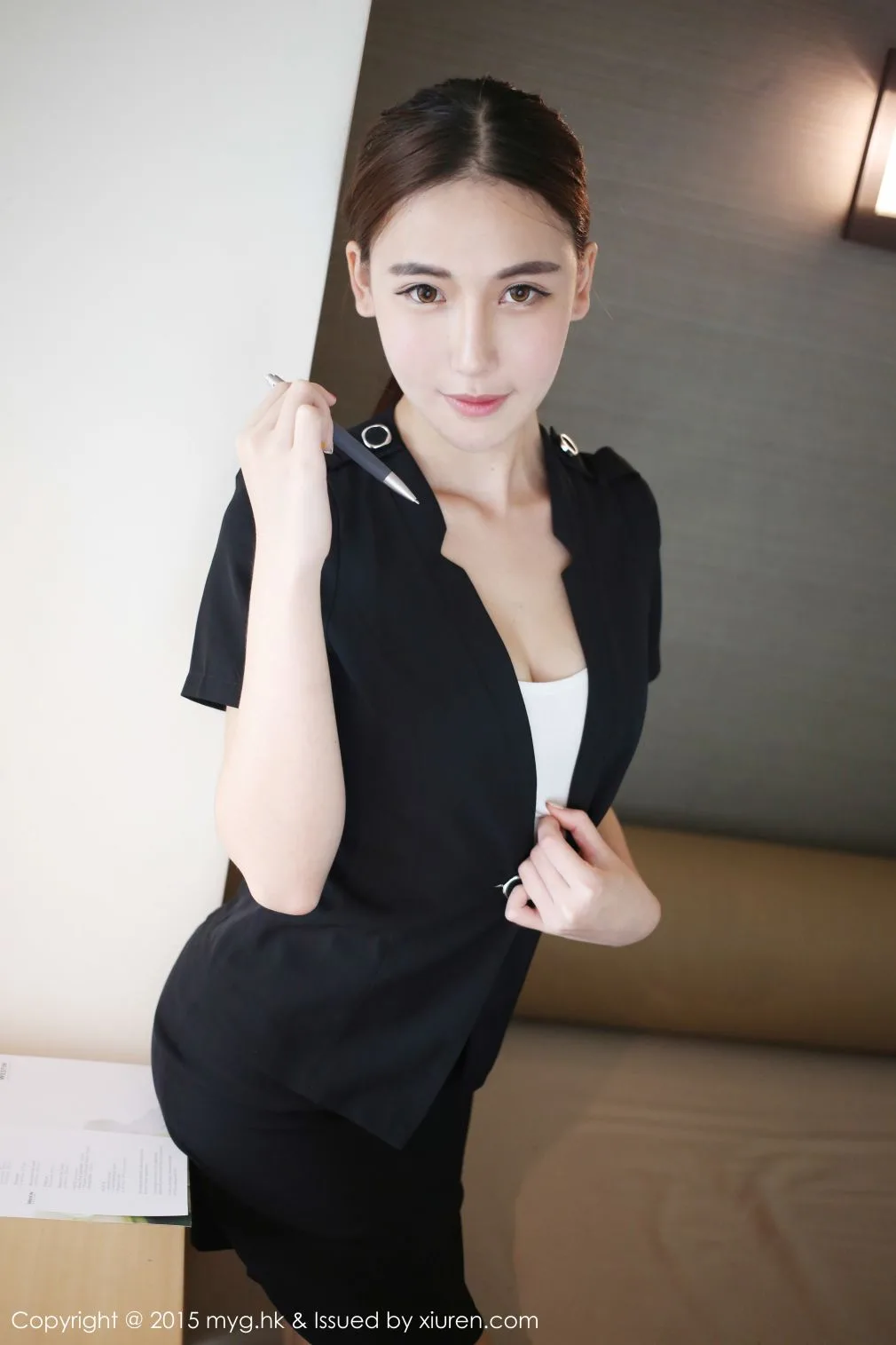 [Bộ sưu tập ảnh người đẹp MyGirl] Tập 161 Xiong Ya BOBO - Sự quyến rũ của bộ đồng phục vest đen - 20
