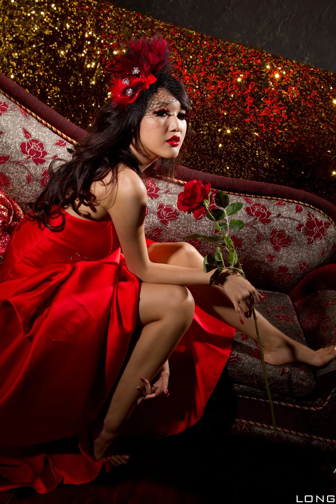 [Phiên bản đặc biệt BEAUTYLEG] Buổi chụp ảnh tại studio: Jill Yu Fuyu - Bộ ảnh cưới màu đỏ - 22