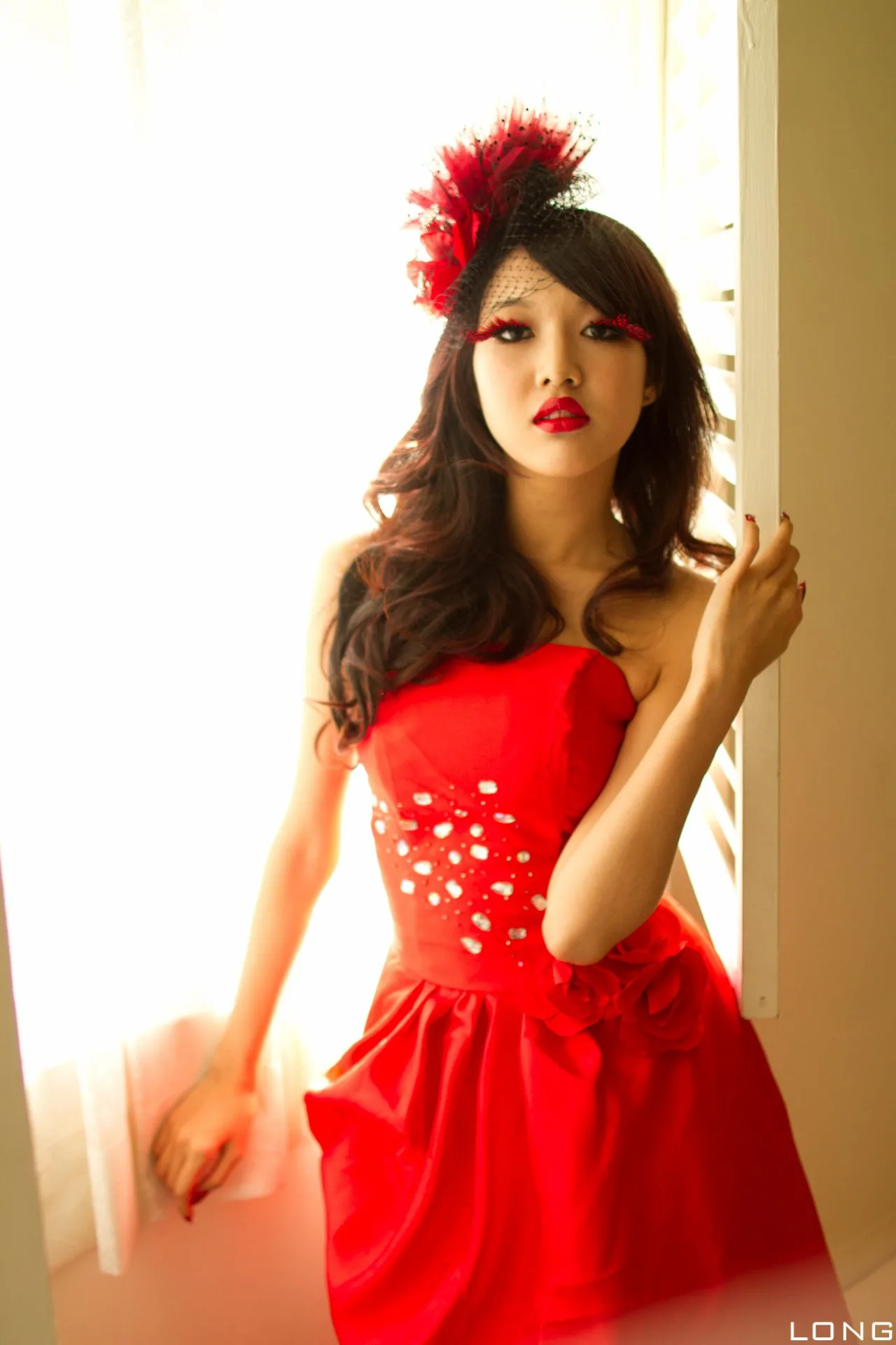 [Phiên bản đặc biệt BEAUTYLEG] Buổi chụp ảnh tại studio: Jill Yu Fuyu - Bộ ảnh cưới màu đỏ - 2