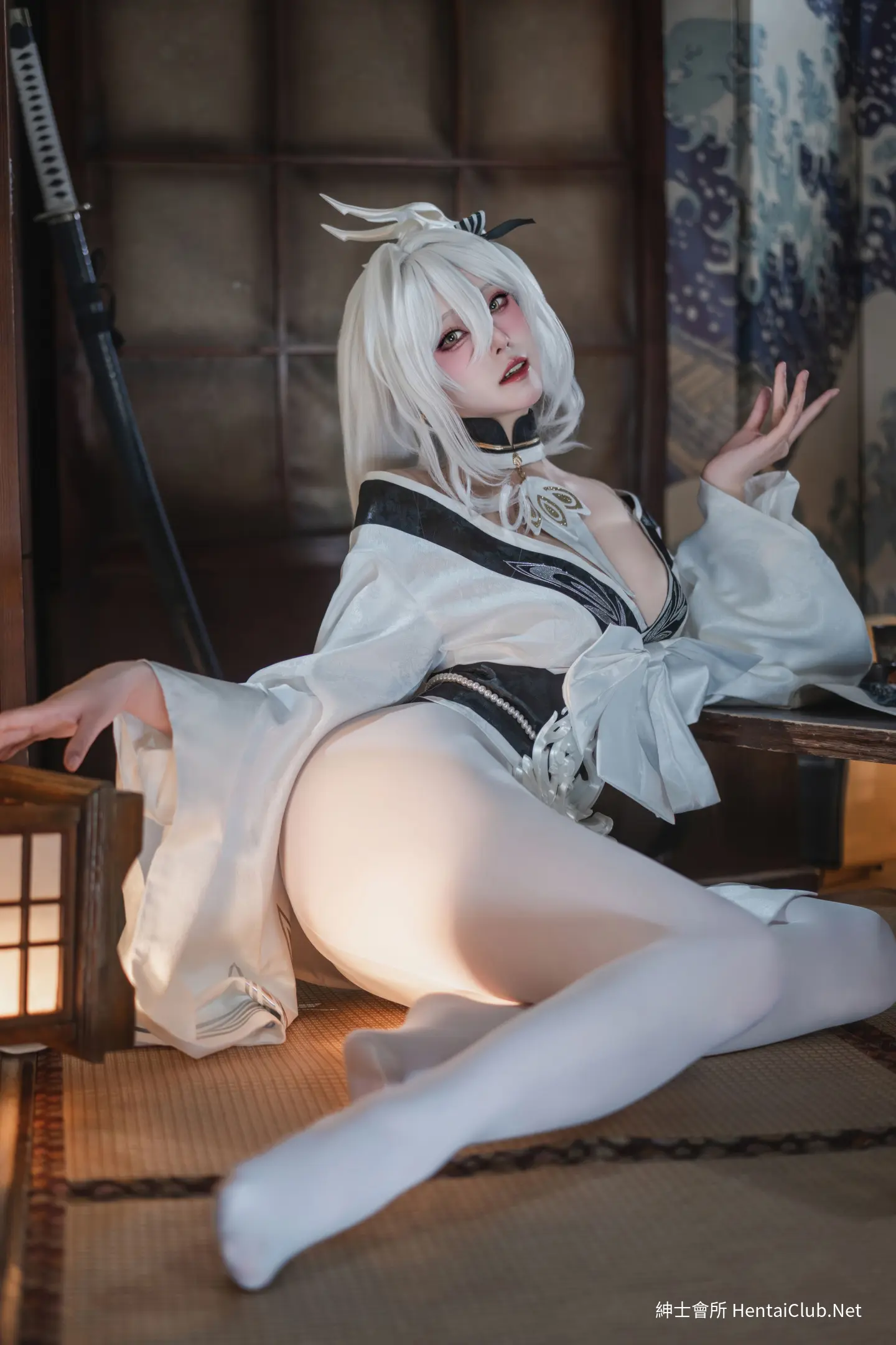 Natsuko Natsuko Blue Blue Line White Japanese Clothes - 16