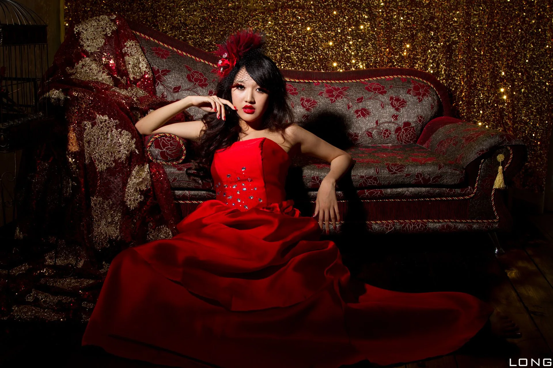 [Phiên bản đặc biệt BEAUTYLEG] Buổi chụp ảnh tại studio: Jill Yu Fuyu - Bộ ảnh cưới màu đỏ - 37