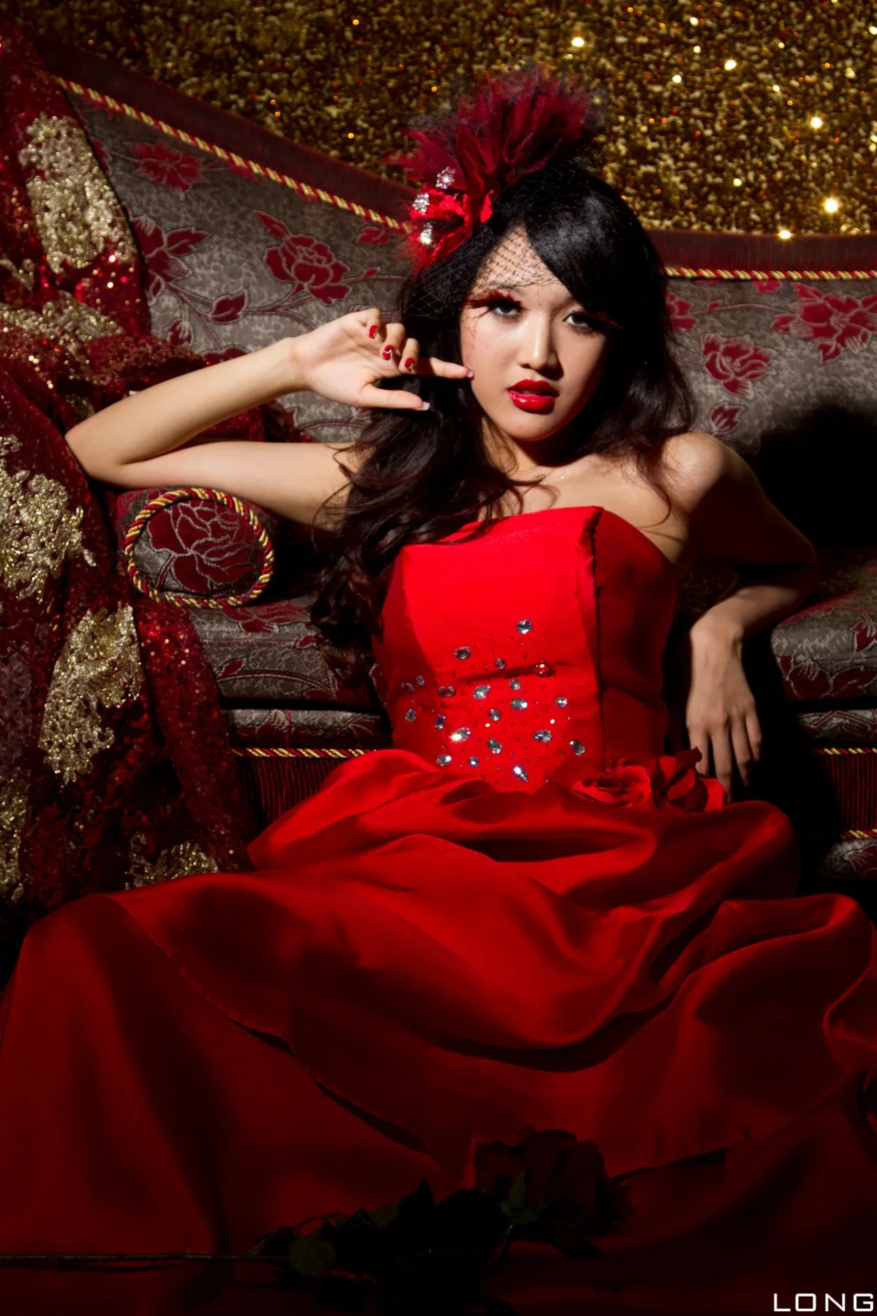 [Phiên bản đặc biệt BEAUTYLEG] Buổi chụp ảnh tại studio: Jill Yu Fuyu - Bộ ảnh cưới màu đỏ - 36