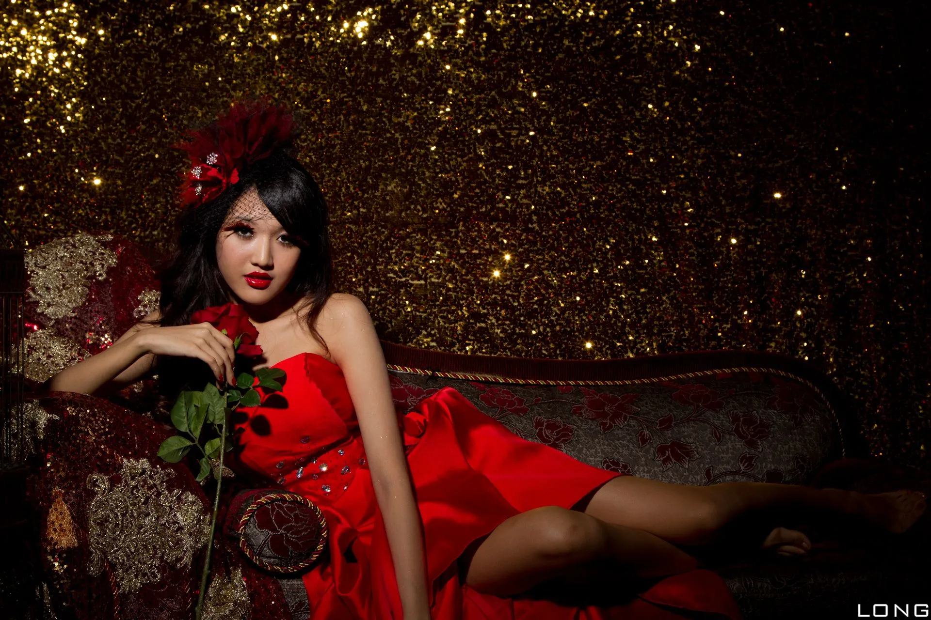 [Phiên bản đặc biệt BEAUTYLEG] Buổi chụp ảnh tại studio: Jill Yu Fuyu - Bộ ảnh cưới màu đỏ - 30